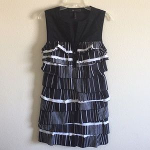 BCBGMaxAzria Sleeveless Black and White Dress
